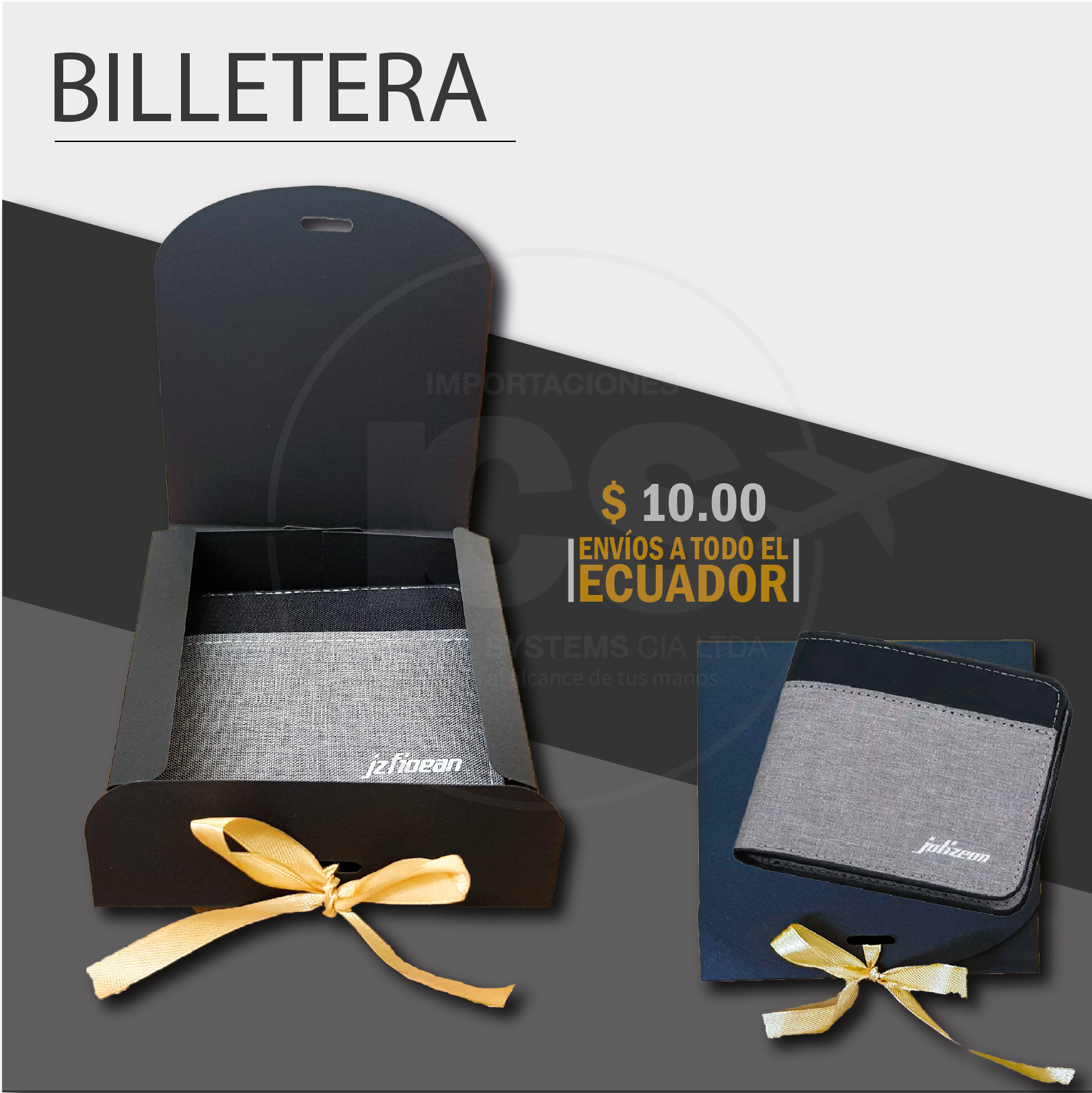 BILLETERA DE LONA PARA HOMBRE CON RANURAS PARA TARJETAS - ESTILO CASUAL